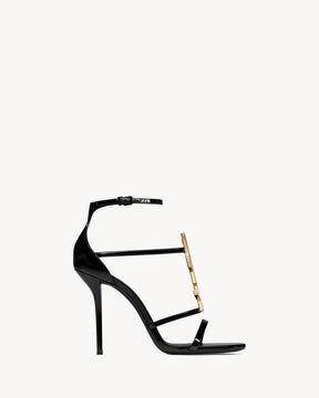 Sandália SaintLaurent Cassandra Em Couro Envernizado